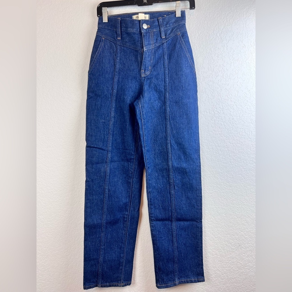 Madewell The Perfect Vintage Straight Jean in Greenhaven Wash Seamed Version